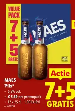 Lidl Maes Pils aanbieding