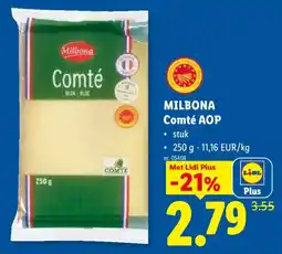 Lidl Milbona Comté AOP aanbieding