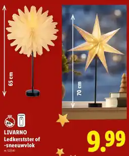 Lidl Livarno ledkerstster of -sneeuwvlok aanbieding