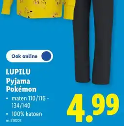Lidl Pyjama Pokemon aanbieding