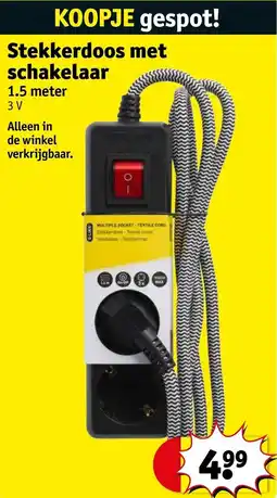Kruidvat Stekkerdoos met schakelaar aanbieding
