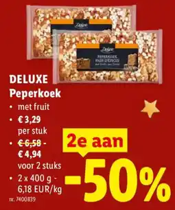 Lidl Deluxe peperkoek aanbieding