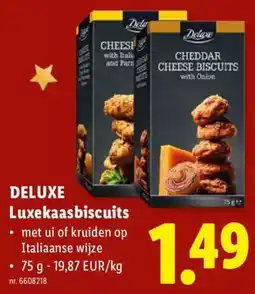 Lidl Deluxe Luxekaasbiscuits aanbieding