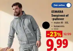 Lidl Esmara sweatvest of -pullover aanbieding
