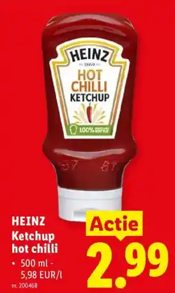 Lidl Heinz ketchup hot chilli aanbieding