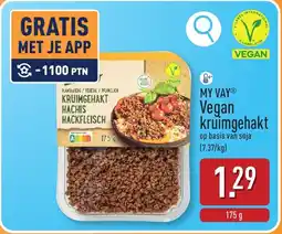 ALDI My Vay Vegan Kruimgehakt aanbieding