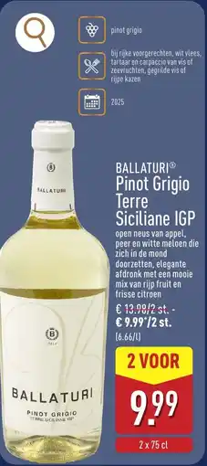 ALDI Ballaturi Pinot Grigio Terre Siciliane IGP aanbieding