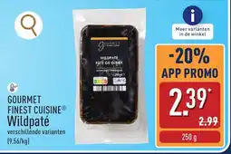 ALDI Gourmet Finest Cuisine Wildpaté aanbieding