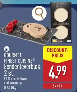 ALDI Gourmet Finest Cuisine Eendenleverblok aanbieding