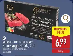 ALDI Gourmet Finest Cuisine Struisvogelsteak aanbieding