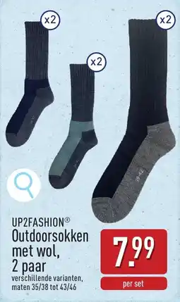 ALDI Up2Fashion Outdoorsokken met Wol aanbieding