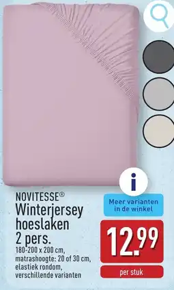 ALDI Novitesse Winterjersey Hoeslaken 2 pers. aanbieding