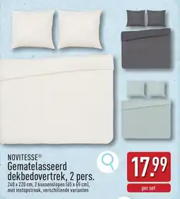 ALDI Novitesse Gematelasseerd Dekbedovertrek, 2 pers. aanbieding