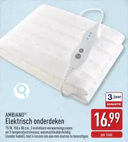 ALDI Ambiano Elektrisch Onderdeken aanbieding