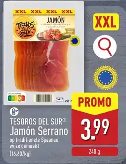 ALDI Tesoros Del Sur Jamón Serrano aanbieding