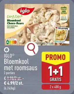 ALDI Iglo Bloemkool met Roomsaus aanbieding