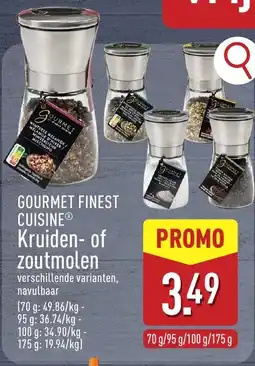 ALDI Gourmet Finest Cuisine Kruiden of Zoutmolen aanbieding