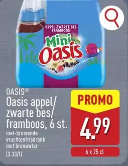 ALDI Oasis Appel / Zwarte Bes / Framboos aanbieding