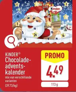 ALDI Kinder Chocolade Advents Kalender aanbieding