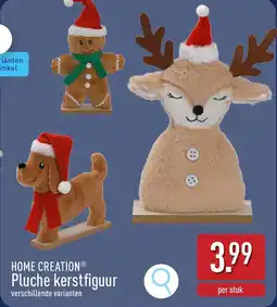 ALDI Home Creation Pluche Kerstfiguur aanbieding