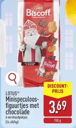 ALDI Lotus Minispeculoos Figuurtjes met Chocolade aanbieding