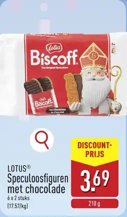 ALDI Lotus Speculoosfiguren met Chocolade aanbieding