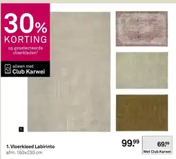 Karwei Vloerkleed Labirinto aanbieding