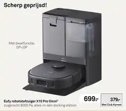 Karwei Eufy robotstofzuiger X10 Pro Omni2 aanbieding