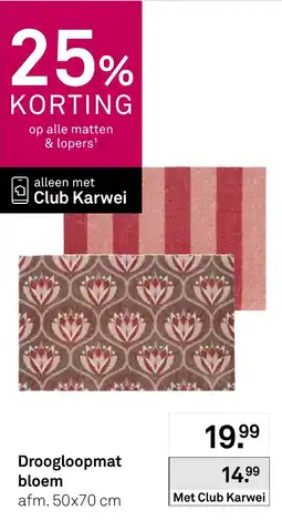 Karwei Droogloopmat bloem aanbieding