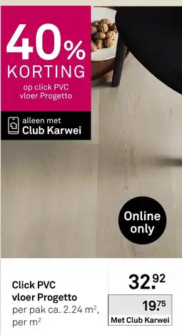 Karwei Click PVC vloer Progetto aanbieding