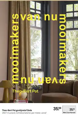 Karwei Theo-Bert Pot gordijnstof Zeda aanbieding