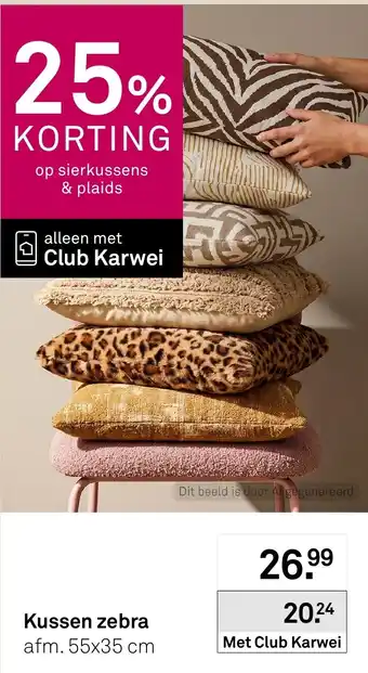 Kussen zebra