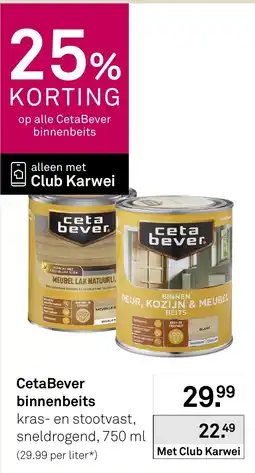 Karwei CetaBever binnenbeits aanbieding