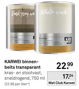 Karwei Karwei binnenbeits transparant aanbieding