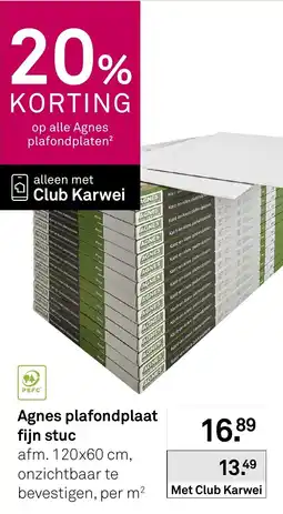 Karwei Agnes plafondplaat aanbieding