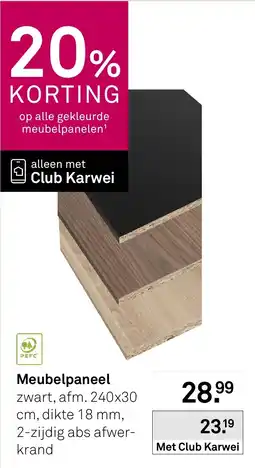 Karwei Meubelpaneel aanbieding