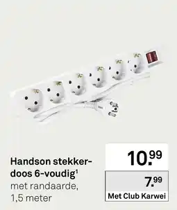 Karwei Handson stekkerdoos 6-voudig aanbieding