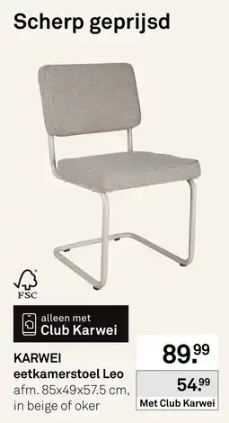 Karwei eetkamerstoel Leo aanbieding