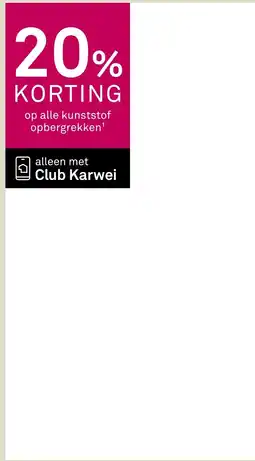 Karwei kunststof opbergrekken aanbieding