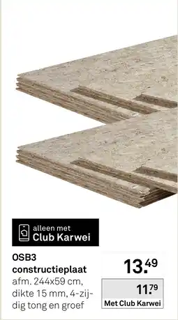 Karwei OSB3 constructieplaat aanbieding