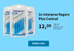 Plein.nl 3x Interprox Ragers Plus Conical aanbieding