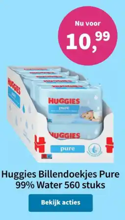 Plein.nl Huggies billendoekjes pure aanbieding