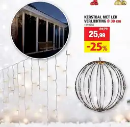 Hubo Kerstbal met led verlichting aanbieding