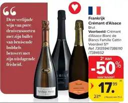 Carrefour Frankrijk Crémant d'Alsace Brut aanbieding