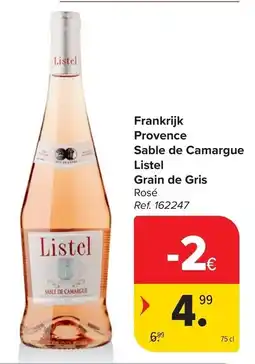 Carrefour Listel Grain de Gris Rosé aanbieding