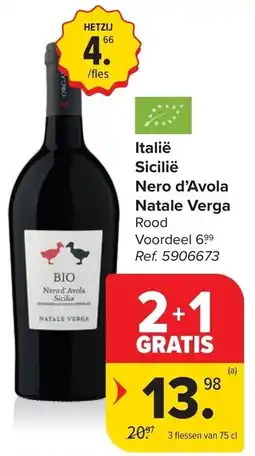 Carrefour Italië Sicilië Nero d'Avola Rood aanbieding