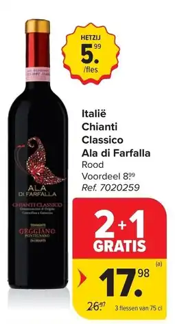 Carrefour Italië Chianti Classico Ala di Farfalla Rood aanbieding