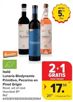 Carrefour Italië Lunaria Biodynamie aanbieding