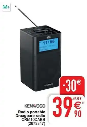 Cora Kenwood radio portable draagbare radio crm10dabb aanbieding