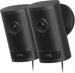 Coolblue Ring Outdoor Camera Pro Stekker Zwart Duo Pack aanbieding